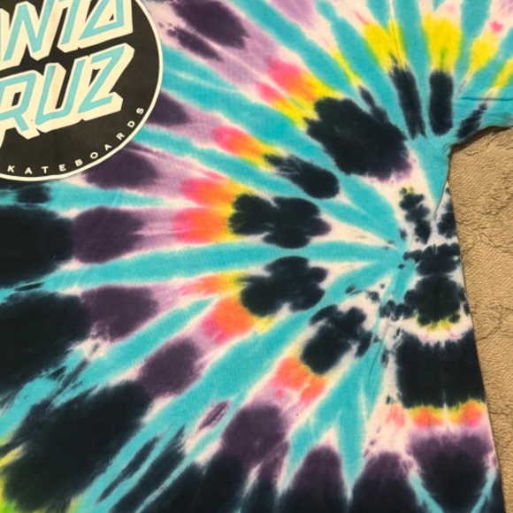 Santa Cruz Skateboards  | Women's Tie Dye T Shirt | Size XL - Picture 6 of 9